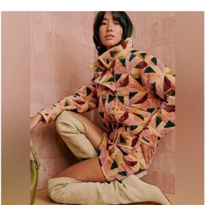 Sezane Multicolor Geometric Jacket